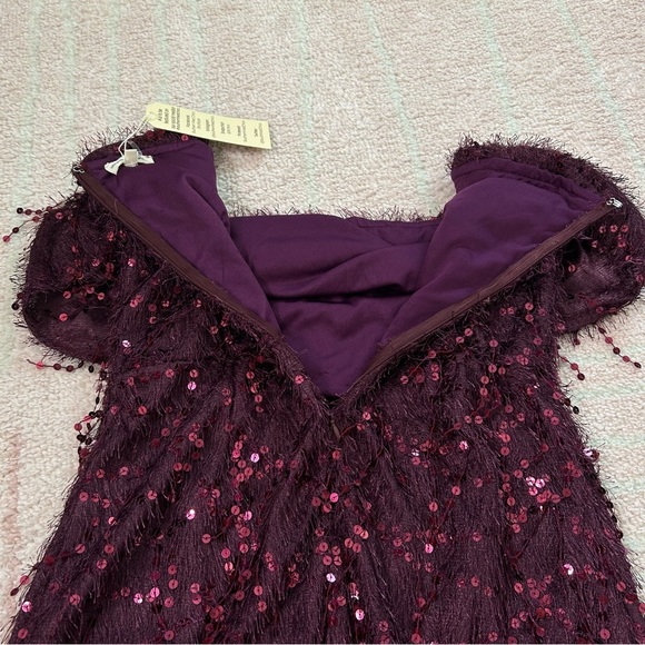 NWT Southern Fried Chics Plum Sequin Mini Dress Size XL Runs small Fits 8/10 - Picture 11 of 11